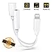 Produktbild Kopfhörer Adapter für iPhone Adapter Adapterkabel für iPhone 7 / 7P / 8 / 8P / X/XS/XR 3,5 mm Kopfhöreranschluss Aux Audio Splitter 2 in 1 Adapter Konverter Unterstützung iOS 12 System - Weiß