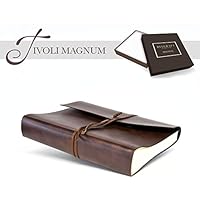 Belcraft Tivoli Magnum Album Fotografico in Pelle Riciclata, Regalo Anniversario, Anniversario di Matrimonio, Realizzato a Mano da Artigiani Toscani, A4 (23x30 cm) Marrone