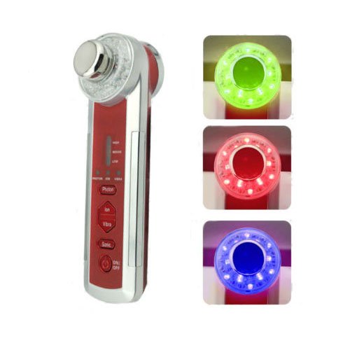 Denshine 4in1 Photon Ultrasonic LED Electric Facial Massager Body Face Beauty Skin Care