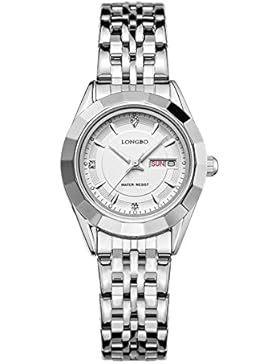 Uhren für Verliebte und Paare trendige Uhren Band Handgelenk Edelstahl mit Tag und Datum