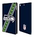 Produktbild Offizielle NFL Streifen Seattle Seahawks Logo Brieftasche Handyhülle aus Leder für Apple iPad mini 4