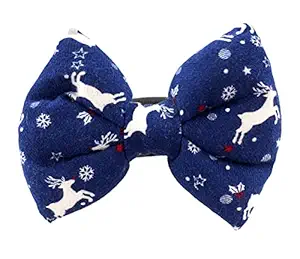 For The Fur Kids Dancing Bow Tie for Dogs and Cats with Adjustable Strap (Blue)