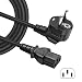 Produktbild BENSN Euro Netzkabel 3-polig Netzstecker Gerade für PC, LED TV, Computer Monitor, Drucker, PS3 / PS4 PRO(C13 Stromkabel Kaltgerätestecker)
