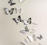 SwirlColor 36 x 3D Schmetterlings-Kristall Dekor-Wand-Aufkleber-Dekor-Wandtattoos - 2