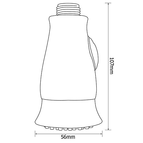 Daily Mall Edelstahl Küchenarmatur Spültischarmaturen Wasserhahn-Aufsatz Armatur für Badezimmer oder Küche Sprühkopf zum Ausziehen Universal-Ersatzteil，Gebürsteter - 2
