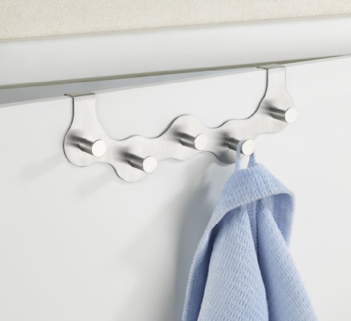 Wenko 4468120100 Türgarderobe Garda, Edelstahl rostfrei, 32.5 x 11 x 5.5 cm, Matt - 2