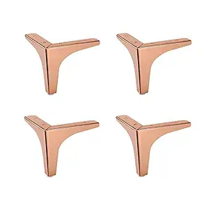 Rose Gold 4 Inch/10CM Hardware Sofa Furniture Leg ,Heavy Model Y Design Leg Pack of 4 Pcs