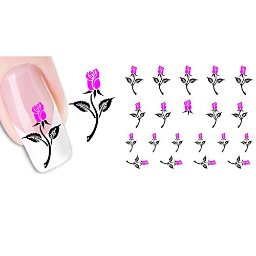 Butterme 12sheet Selbstklebende Schöne Wasser-Nagel-Tätowierung-Aufkleber-Nagel-Kunst-Aufkleber-Abziehbilder - 3