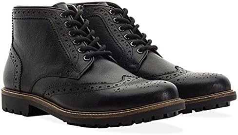 MENS BLACK ZIP &amp; LACE BROGUE BOOT, Size: UK 12 / EURO 47 / US 13