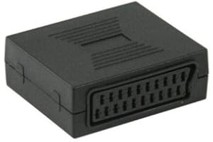 CABLEPELADO Adaptador Scart hembra | Acoplador 21 Pin Scart Hembra | Empalme Euroconector Negro