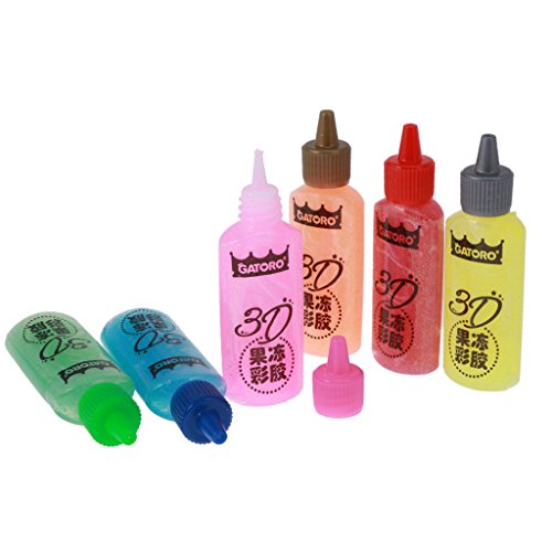 MagiDeal 6pcs Farben Waschbarer Glitter Glue Glue Stifte Glitter Gelmalstifte 9cm 25g - 7