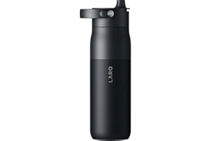 LARQ Bouteille Swig Top 680ml -Bouteille à large goulot en acier inoxydable à isolation sous vide | Garde l’eau froide | Bouteille d’eau réutilisable pour le sport et les voyages, Obsidian Black