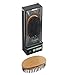 Kent Finest Men's Range Military Style Oval Beech Wood Natural Bristle Brush  Black