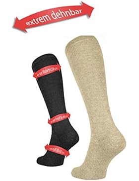 MoserMed Weitschaft Kniestrümpfe bis 68 cm dehnbar bei geschwollenen Waden Lipödem über Verband (L = Schuhgröße...