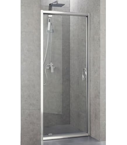 Parete Doccia Battente In Vetro 8mm | Per Nicchia | Easy-Clean Reversibile | H 200cm - Foto 4