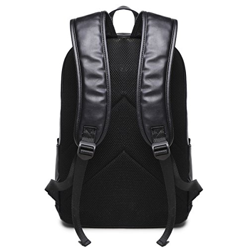 BAOSHA BP-29 Unisex PU Leder Notebook Laptop Rucksack Tasche 15 6 Zoll College Schulrucksack Schultertasche Outdoor Wochenende Reise Rucksack Herren D