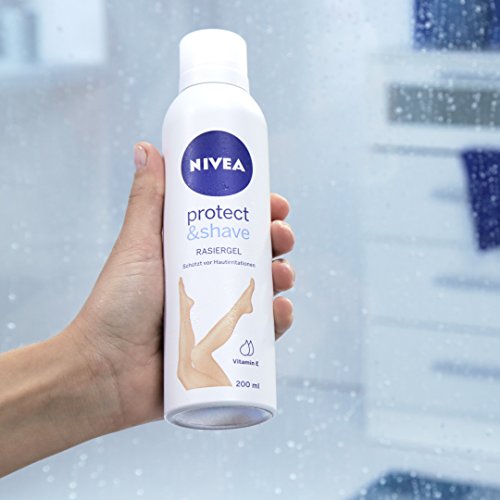 Nivea Protect & Shave Rasiergel, 3er Pack (3 x 200 ml) - 3