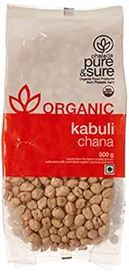 Pure and Sure Organic Kabuli Channa, 500g