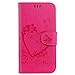 Produktbild iPhone X/iPhone XS Hülle, Bear Village® PU Leder Flip Tasche, Schutzhülle mit Ständer Funktion und Card Holder, Handyhülle für Apple iPhone X/iPhone XS, Rose Red
