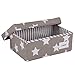 Minene Small Storage Box with Stars (Grey/ White)