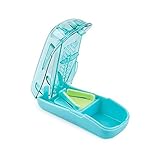 BUG HULL Pill Cutter Splitter, Finger Protect Pill Cutter (Green-Blue)