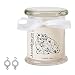 Produktbild JuwelKerze "Cookies & Cream - Kerze im Glas mit Schmuck - Grosse beige Duftkerze mit Überraschung als Geschenk für Sie (Silber Ohrringe, Brenndauer: 60 Stunden)
