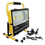 proyector recargable led 20w Robusto y duradero - Clase de protección IP65: Protección contra la lluvia y el agua, 100% Nuevo y de alta calidad, Fabricado con aluminio + acero de alta densidad, vidrio templado a prueba de golpes e impermeable, muy duradero, El grosor del cuerpo de la lámpara es de solo 6,5 cm, pequeño y ligero.