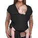 Ldex Soft Baby Slings | Compact and Comfortable Baby Wraps | Pure Cotton/Spandex | Nursing Cover | Suitable for Newborns To 35 Lbs | Nice Baby Shower Item | (Black)