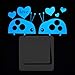 Produktbild NIHML Blau-Licht Leuchtende Schalter Aufkleber Wohnkultur Cartoon Glowing Wandaufkleber Dark Glow Dekoration Aufkleber Lady Bug