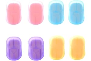 YUUSIKCO 8PCS Feuille De Savon Portable Feuille De Savon Jetable, Papier Savon De Voyage Mini Feuille De Savon En Papier Pour Randonnée, Voyage, Camping Et Autres Activités De Plein Air