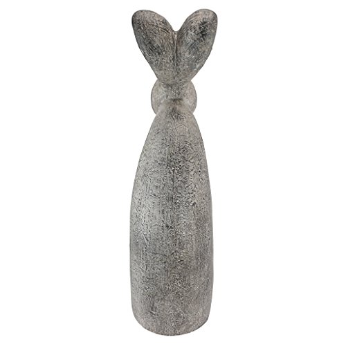 Design Toscano Hasenfigur Big Burly Bunny: Stan, das Häschen, grau, 30,5 x 20,5 x 71 cm, FU83242 - 4