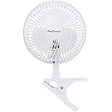 Pro Breeze Professional Mini 6" Clip Fan for Home, Office and Desk (2-Speed)