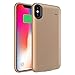 Produktbild Wendapai iPhone XS Max 5200mAh Batteriefach Robuste Schutzhülle Aufladen Hülle Power Bank Schutz Shock-Absorbing Rugged Fallen Protection Luxury Batterie Hülle (Golden)