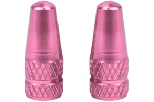 Marcraft Pink Metal Presta Tyre Valve Dust Caps (2 Pack) for Bicycles And Motorcycles | Not For Cars | Anodised Alloy | Screw-On