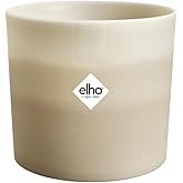 Elho Colour Gradient Round 18 cm Pot - Sand Beige | 18.3 x 16.8 cm | Indoor Planter | 100% Recycled Plastic