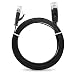 Produktbild MultiKabel Flachbandkabel 15m CAT6 RJ45 Ethernet Lan NetzwerkKabel Patchkabel flach - 15 Meter schwarz + 15 Kabelbinder