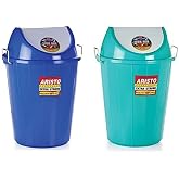 ARISTO Swing Lid Waste Dustbin with Metal Side Handle 6...