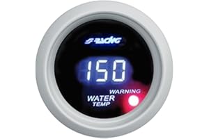 Simoni Racing WT/D Digitalen Wassertemperaturanzeige mit Sensoren, Blau Retro Lighted, White Face