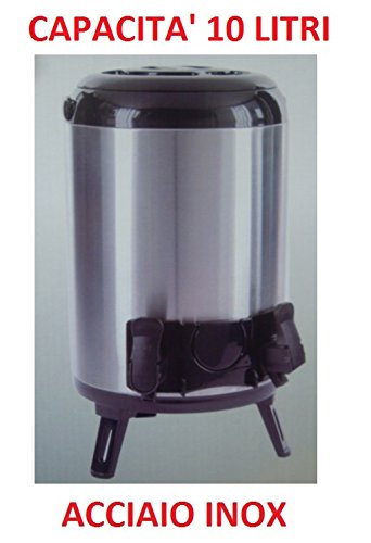 Altigasi - Fût isotherme en acier inoxydable avec deux robinets - 10 litres