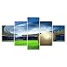 Produktbild Haihuic 5 Panels Leinwand Wandkunst Ölgemälde Fußballplatz Bild Drucke auf Leinwand, Moderne Giclee-Grafik ohne Rahmen für Heimtextilien Ungerahmt