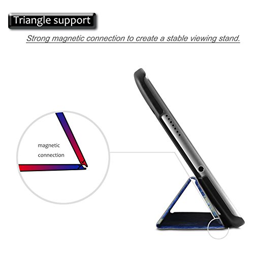 Huawei MediaPad M3 8.4 Hülle, Infiland Ultra Dünn Tri-Fold Smart-Muschel PU Leder Ultra Schlank Superleicht Ständer Smart Shell Cover Schutzhülle Etui Tasche für Huawei MediaPad M3 8.4 Tablet-PC (mit Auto Schlaf / Wach Funktion)(Sterne) - 6