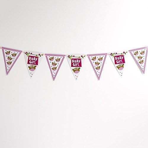 Little Owls, Baby Girl Bunting for Baby Shower, Christening or Baby Naming Celebration