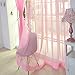 Produktbild Gaddrt Vorhang 1 STÜCKE Reine Farbe Tüll Türfenstervorhang Drape Panel Sheer Schal Volants 200cm x 80cm (Rosa)