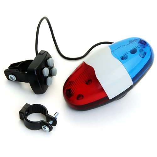 lgking supply XC-325B - Sirena timbre para bicicleta (4 sonidos, 6 LEDs)