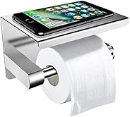 Toilettenpapierhalter Ohne Bohren mit Ablage, ZOTO 3M-Kleber Selbstklebend Klorollenhalter Edelstahl, Klopapie