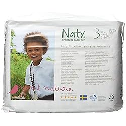 Naty by Nature Babycare Couches Écologiques Jetables Taille 3 Midi 4-9 Kg (4 X 31)