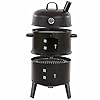 Mendler 3in1 Rucherofen Dalvik Ruchergrill Ruchertonne Holzkohlegrill Grilltonne Bbq Smoker Barbecue