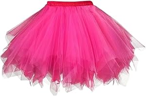 Boolavard Adulte Femmes 80's Tutu Jupe Couches Tulle Jupon Halloween Tutu