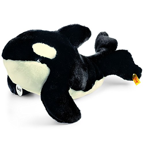 Steiff Olly Killer Whale Plush Toy (Black/White)