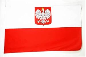 AZ FLAG Drapeau Pologne avec Aigle Polyester Léger, 150cm x 90cm